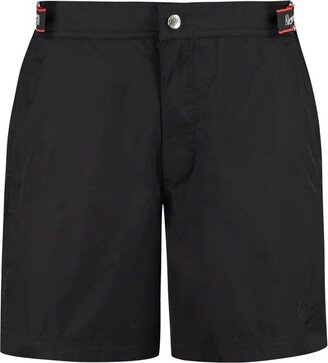 Waist Logo Detailed Swim Shorts-AA