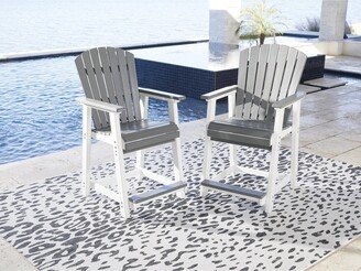 Eisely Outdoor Poly All Weather Bar Stool, Set of 2