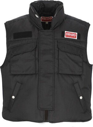 Logo-Patch Sleeveless Padded Gilet