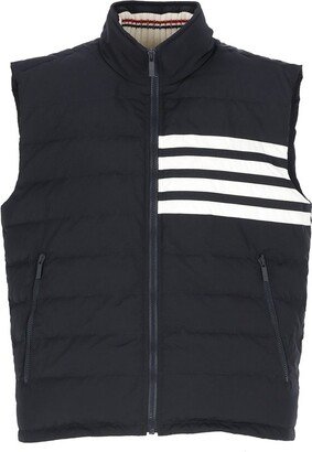 4-Bar Motif Zipped Gilet-AA