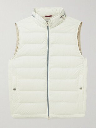 Quilted Nylon Down Hooded Gilet