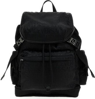 Jacquard logo backpack