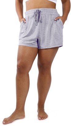 Cationic Heathered Drawstring Shorts