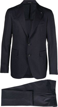 Pinstripe-Pattern Single-Breasted Blazer-AB