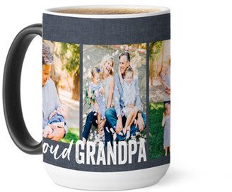 Mugs: Proud Grandpa Color Changing Mug, 15Oz, Black