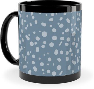 Mugs: Arctic Thaw - Dark Grey Ceramic Mug, Black, 11Oz, Blue