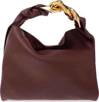 ‘Chain Hobo Small’ Handbag - Burgundy