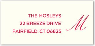 Address Labels: Classic Flourish Script Address Label, Beige, Address Label, Matte