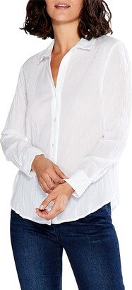 Crinkle Shirt (Paper White) Women's Clothing