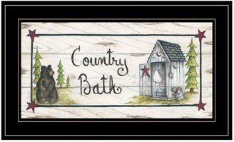 Country Bath by Mary Ann June, Ready to hang Framed Print, Black Frame, 21