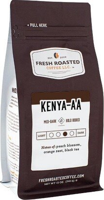 Fresh Roasted Coffee, Kenya AA Coffee, Medium-Dark Roast Whole Bean - 12oz