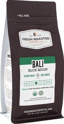 Fresh Roasted Coffee, Organic Bali Blue Moon Coffee, Medium Roast Ground Coffee - 12oz