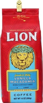 Lion Coffee Vanilla Macadamia Medium Roast Whole Bean Coffee - 10oz