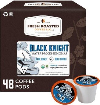 Fresh Roasted Coffee - Organic Black Knight Decaf Dark Roast Single Serve Pods - 48CT