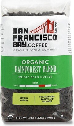 San Francisco Bay Coffee, Organic Rainforest Blend, 2lb (32oz) Whole Bean Coffee