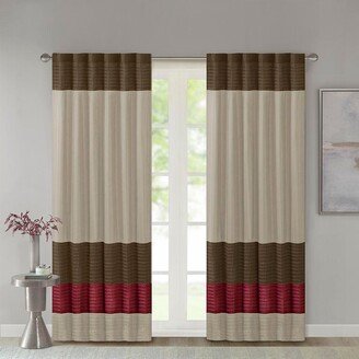 Gracie Mills 1-pc Amherst Polyoni Pintuck Window Curtain Panel, Red - 50x84 Panel