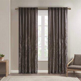 Gracie Mills Andora Window Panel Curtain, Chocolate - 50x95