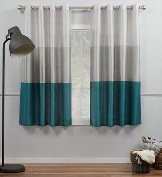 Curtains Chateau Striped Grommet Top Curtain Panel Pair, 54 x 63