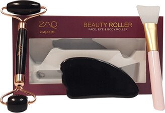 Black Obsidian Facial Roller With Gua Sha Set