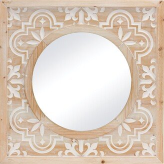 Ornate Carved Wood Wall Mirror 23.25
