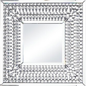 Peyton Lane Glass Wall Mirror With Crystal Embellishment