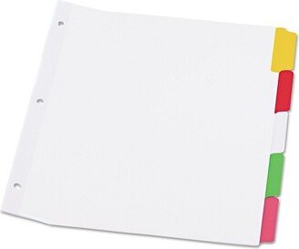 Universal Office UNIVERSAL Write-On/Erasable Indexes Five Multicolor Tabs Letter White 20816