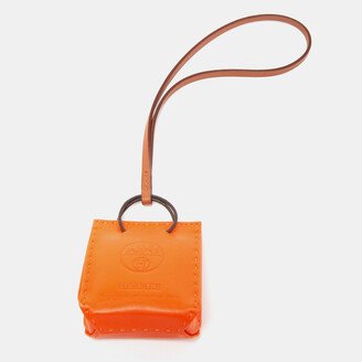 Orange Milo Swift Leather Bag Charm