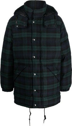 Boulder plaid-check coat