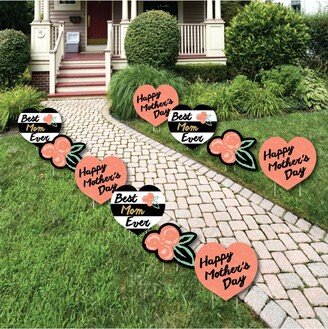 Big Dot Of Happiness Best Mom Ever - Lawn Decor - Outdoor Mother's Day Party Yard Decor - 10 Pc