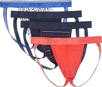 Stretch 3+1 Jock Strap (Watercolor Tile/Navy Blazer/Bittersweet/Yarn-Dye Stripe) Men's Underwear