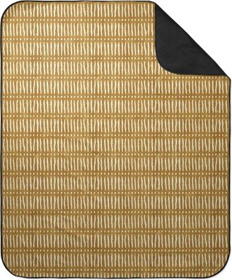 Picnic Blankets: Vertical Dash Stripe Picnic Blanket, Yellow