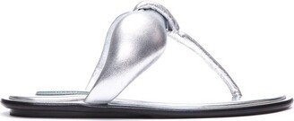 Metallic Effect Open Toe Sandals