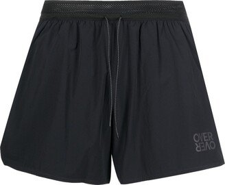 OVER OVER Logo-Print Track Shorts