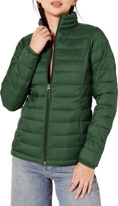 Women's Lightweight Long-Sleeve Water-Resistant Puffer Jacket (Available in Plus Size)