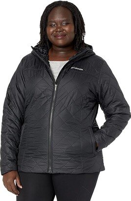 Plus Size Copper Crest Hooded Jacket (Black) Women's Coat