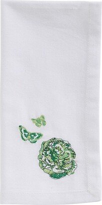 Park Designs Patricia Heaton Home Green Florals And Flitters Embroidered Napkin Set
