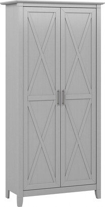 Key West Bathroom Storage Cabinet with Doors in Cape Cod Gray