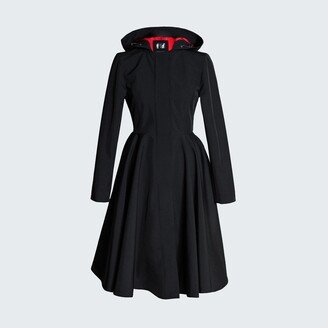 Rainsisters Black Coat With Red Lining: Raven Red
