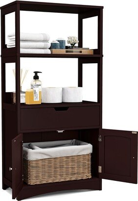 Bathroom Storage Cabinet w/Drawer Shelf Cupboard Floor Cabinet - See Details