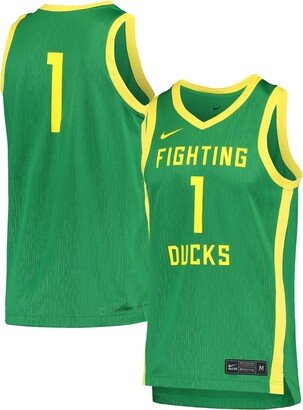 Men's #1 Green Oregon Ducks Replica Basketball Jersey