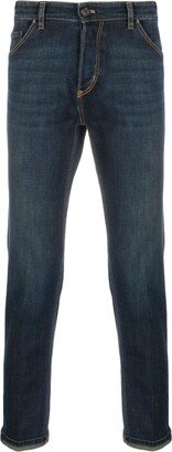 PT Torino Low-Rise Stretch-Cotton Tapered Jeans