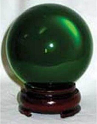 50mm Green crystal ball - verdant green