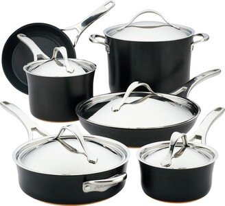 Nouvelle Copper Luxe Onyx Hard-Anodized Nonstick Cookware Set, 11 Piece