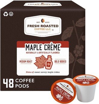 Fresh Roasted Coffee - Maple Crme Flavored Medium Roast Single Serve Pods - 48CT