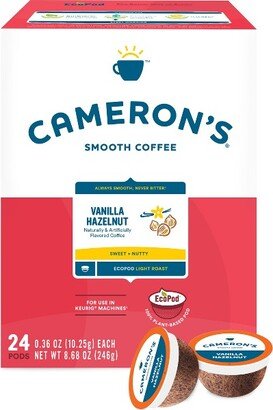 Cameron's Coffee Vanilla Hazelnut Light Roast Coffee Pods - 24ct