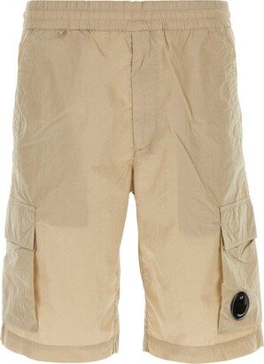 Logo Plaque Knee-Length Cargo Shorts