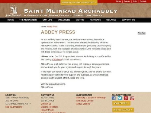 Saint Meinrad Gift Shop Promo Codes & Coupons