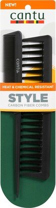 cantu Set of 2 Heat & Chemical Resistant Carbon Fiber Combs