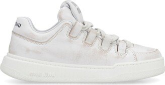 Bleached Lace-Up Sneakers