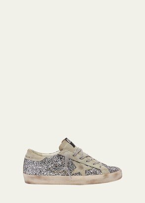 Superstar Suede Glitter Low-Top Sneakers-AA